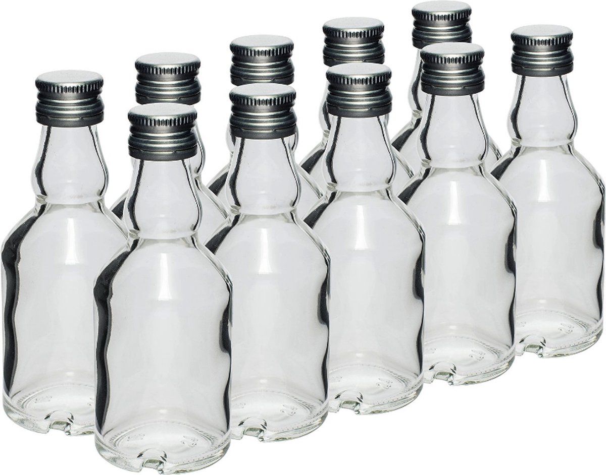Mini bouteilles en verre shot 40ml (10 pièces)