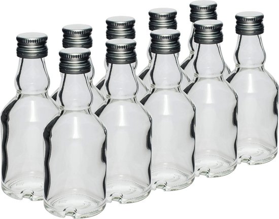 Mini bouteilles en verre shot 50ml (10 pièces) | bol