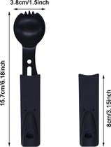 Spork - Outdoor - Kamperen - Survival - Nood fluit - Vork - Lepel - Mes - 7in1 - Multitool - Survival spork - Camping bestek