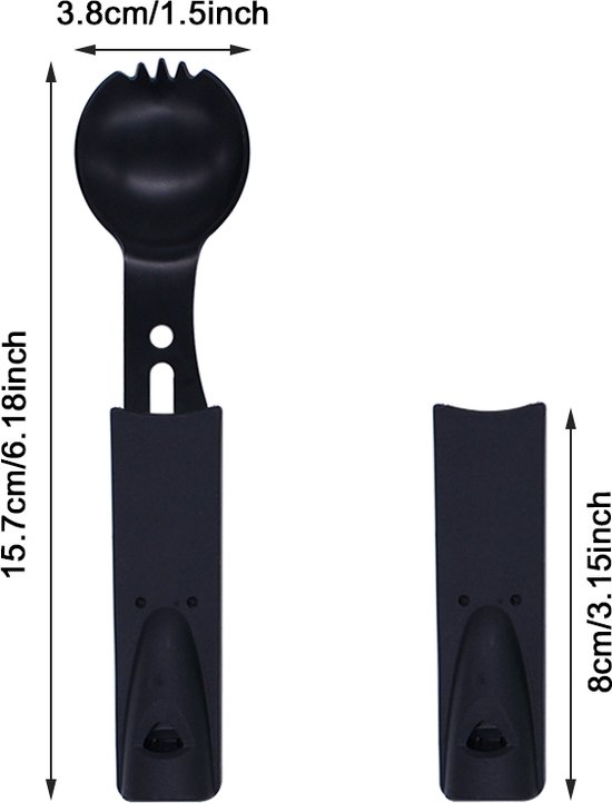 Spork 7-in-1 multitool – noodfluit – campingbestek