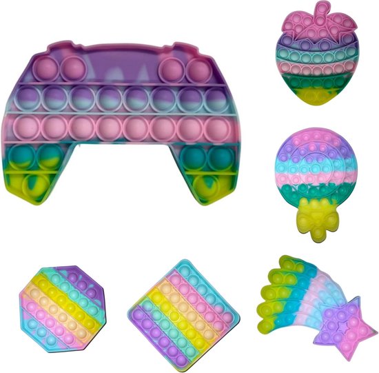 Fidget Toys Pakket 6x Popit's Pop it fidget toy goedkoop