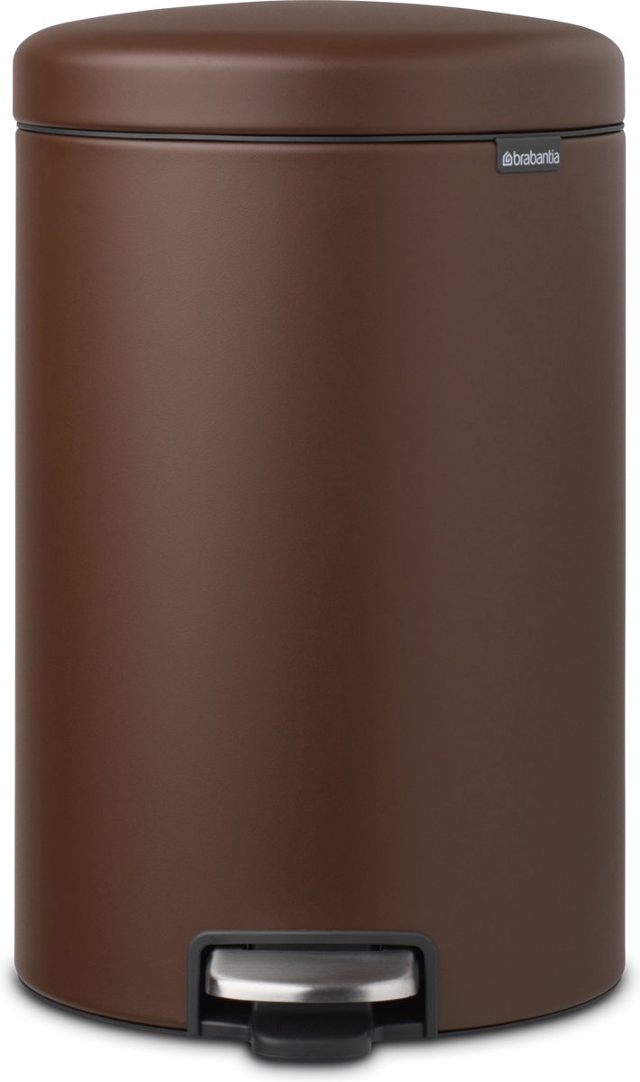 Goedkoopste Brabantia NewIcon Prullenbak - 20 liter - Mineral Cosy Brown