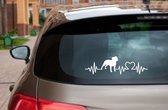 Staffordshire-bulterriër 3x – autosticker - sticker voor raam auto deur muur laptop - heartbeat - rashondensticker - hondenlijn – hondenriem - Doglove - Abany quality design