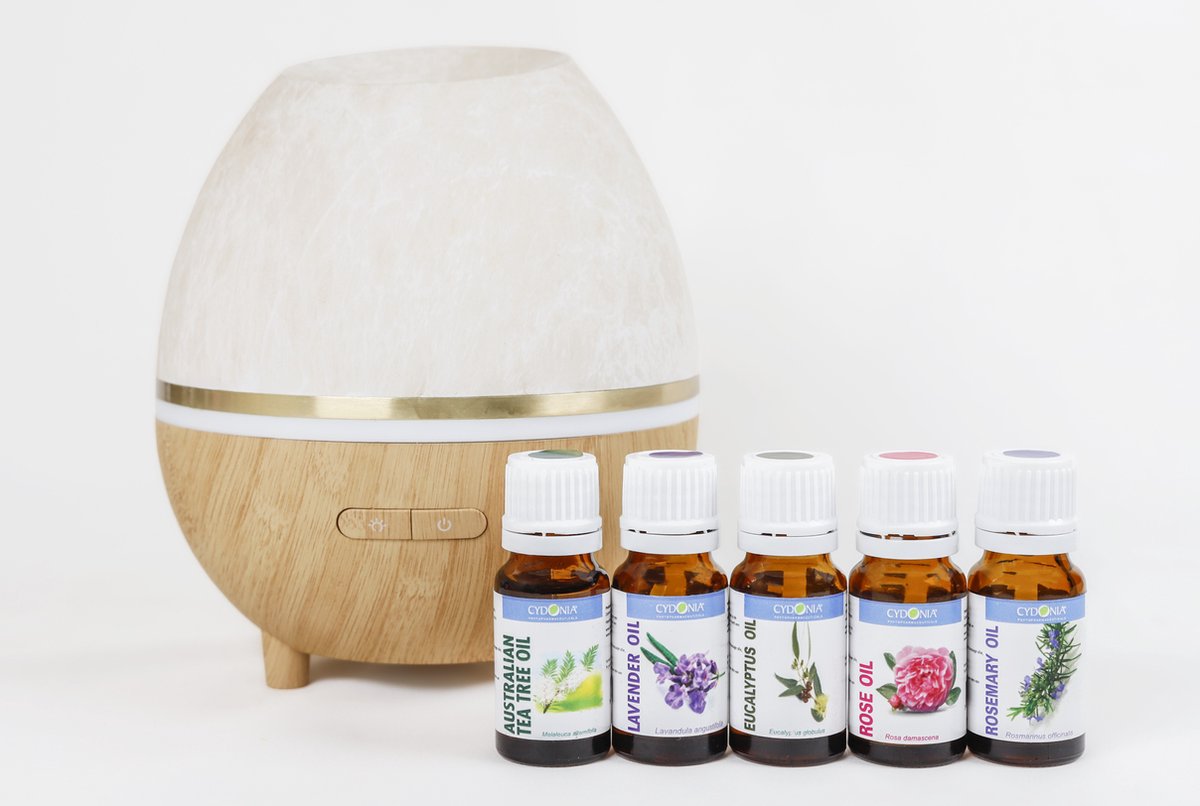 Goedkoopste Cydonia - Set Etherische Oliën - Lavendel - Eucalyptus - Australische Tea Tree Olie - Rozemarijn - Rozenolie - Biologisch - Amandelolie - Massage olie
