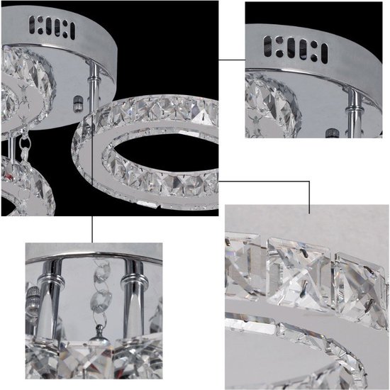 Moderne Kristallen Plafondlampen, Crystal Flush