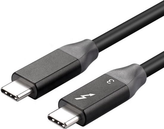 Vues USB-C naar USB-C Kabel - Thunderbolt 3 - Type C - Zwart - 0.9m