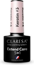 Claresa Extend Care 5in1 Keratin #3 - 5ml. - Nude - Glanzend - Top en/of basecoat