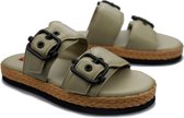 Högl 3-100720-5800 - dames sandaal - groen - maat 34.5 (EU) 2.5 (UK)