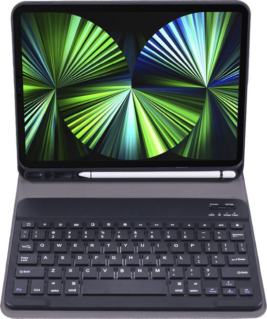 iPad Pro 11 pouces 2021 Clavier Cover iPad Pro 11 pouces 2021 Keyboard Case Book Cover - Zwart