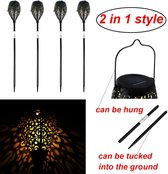 zonne verlichting - Landschaps verlichting - Flame Torch - Waterdicht - voor Tuinpad Yard Patio Oprit - 4st