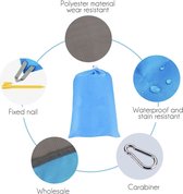 Fishermex - Waterafstotend/Opvouwbaar Fleecekleed - Met 4 Veiligheidspinnen - Lichtblauw/Donkerblauw