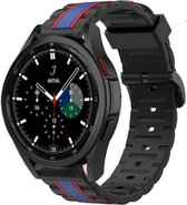 Strap-it Samsung Galaxy Watch 4 Classic 46mm Special Edition Band - zwart/blauw