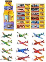 48 Stuks Foam Vliegtuigen - Uitdeelcadeautjes - Foam vliegtuig - Zweefvliegtuigen - Fighter Glider - Mix soorten