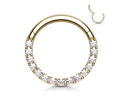 Piercing high quality CNC front 1.2x8 - goud - LMPiercings