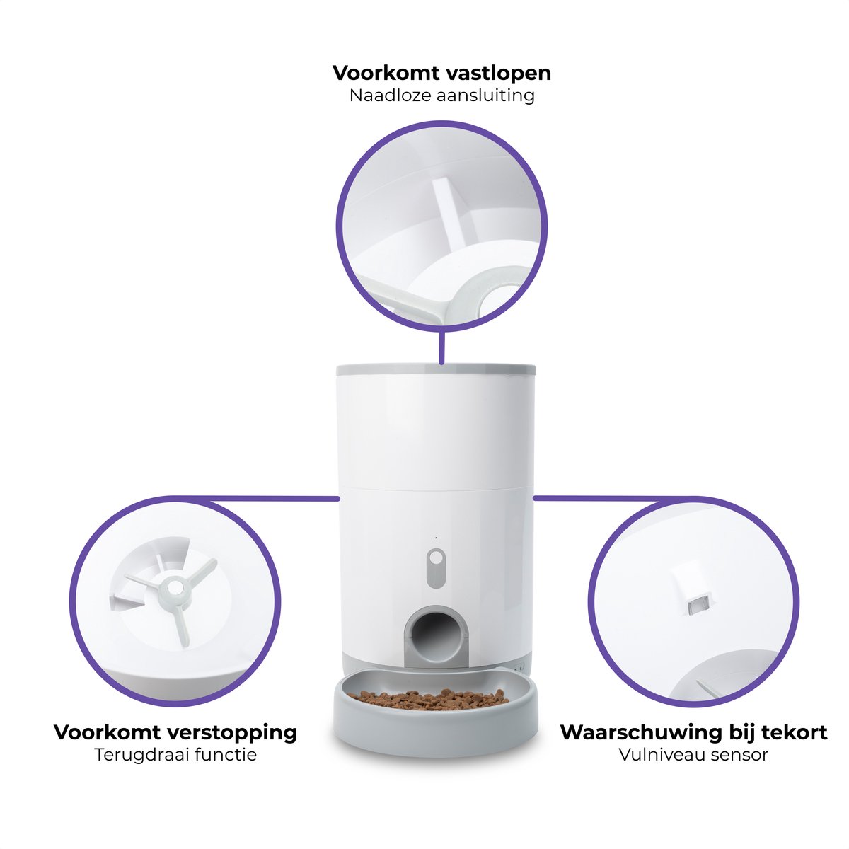 Pettadore Nutri Fresh 2 - Automatische Voerbak Kat/Hond - Voerautomaat - Smart en Vershoudend - 2.6L thumbnail 6