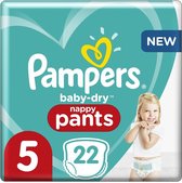 2x Pampers - Baby-Dry Pants 5 (22 stuks/doos)