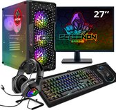 ScreenON - Gaming Set - X54196 - W2 (GamePC.X54196 + 27 Inch Monitor + Toetsenbord + Muis & Muismat + Headset & Houder)