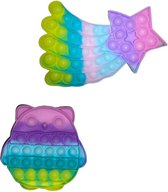 Pop It -  Uil en Ster - Pop it fidget toy goedkoop