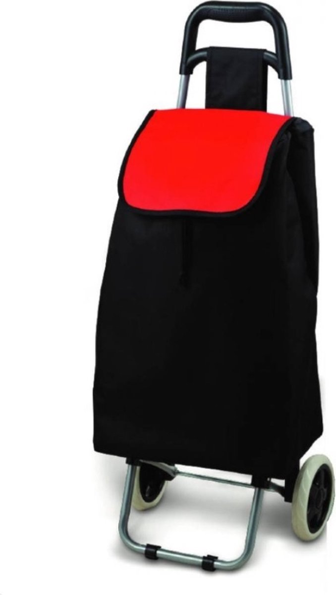 Premium Boodschappentrolley Zwart - 92 x 32 x 21 cm