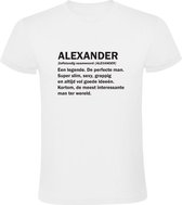 Alexander |  Heren t-shirt | jarig | verjaardagkado | verjaardag kado | grappig | cadeau | Wit