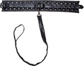 X-Play quilted collar & leash - Black - Bondage Toys black