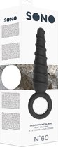 No. 60 - Dildo With Metal Ring - Black - Butt Plugs & Anal Dildos black