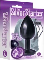 Bejeweled Annodized Stainless Steel Plug - Violet - Butt Plugs & Anal Dildos purple