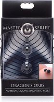 Dragon's Orbs Nubbed Silicone Magnetic Balls - Black - Clamps black