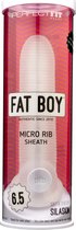 Fat Boy Micro Ribbed Sheath 6.5" - Clear - Sleeves transparent
