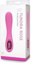 UltraZone Tundra Rose 6x Silicone Vibe - Pink - Silicone Vibrators pink