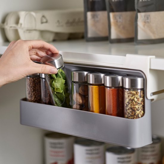 Kruidenrek voor keukenkast inclusief 6 kruidenpotjes - Kruidenorganizer -  Keukenlade... | bol.com