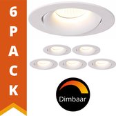 Proventa DimToWarm LED Inbouwspots wit voor buiten & binnen - Dimbaar & Kantelbaar - 6 spots
