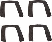 stickers schuurpapier voor pedalen-EP-F 4 stuks zwart