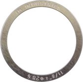 balhoodfdring 1 1/8 inch 0,25 mm staal zilver