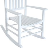 Outsunny Chaise à bascule siège à bascule chaise relax chaise de jardin accoudoir bois de peuplier 84A-041