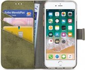 Apple iPhone SE (2022) Hoesje - My Style - Flex Wallet Serie - Kunstlederen Bookcase - Olive - Hoesje Geschikt Voor Apple iPhone SE (2022)