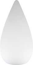 LED Tafellamp - Iona Palina - 1.5W - Warm Wit 3000K - RGBW - Dimbaar - Ovaal - Mat Wit - Kunststof