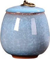 Mini Urn keramiek soft blauw 60ml