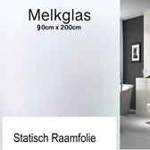 Statisch raamfolie melkglas (hoogte x breedte = 90x200cm) Merk: Plakfoliewebshop