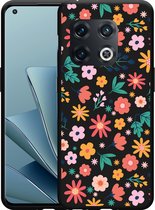 OnePlus 10 Pro Hoesje Zwart Always have flowers - Designed by Cazy