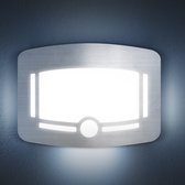Automatisch Nachtlampje RVS - Automatische Kastlamp met Bewegingsensor - Lamp op Batterijen - voor Binnen