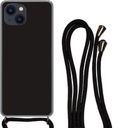 Hoesje met koord Geschikt voor iPhone 13 Mini - Grijs - Herfst - Seizoenen - Kleuren - Siliconen - Crossbody - Backcover met Koord - Telefoonhoesje met koord - Hoesje met touw