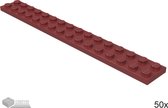 LEGO Plaat 2x16, 4282 Donkerrood 50 stuks