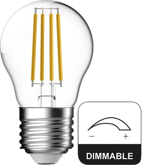 Energetic LED Mini kogel Filament E27 4.8W 2700K 230V - Warm Wit - Dimbaar  | bol.com