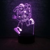Klarigo®️ Nachtlamp – 3D LED Lamp Illusie – Toy Story - 16 Kleuren – Bureaulamp – Buzz Lightyear – Sfeerlamp  – Nachtlampje Kinderen – Creative - Afstandsbediening
