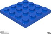 LEGO Plaat 4x4, 3031 Blauw 50 stuks