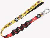 Dukier - Superdog - Zig Zag Hondenriem - L - Geel - Rood