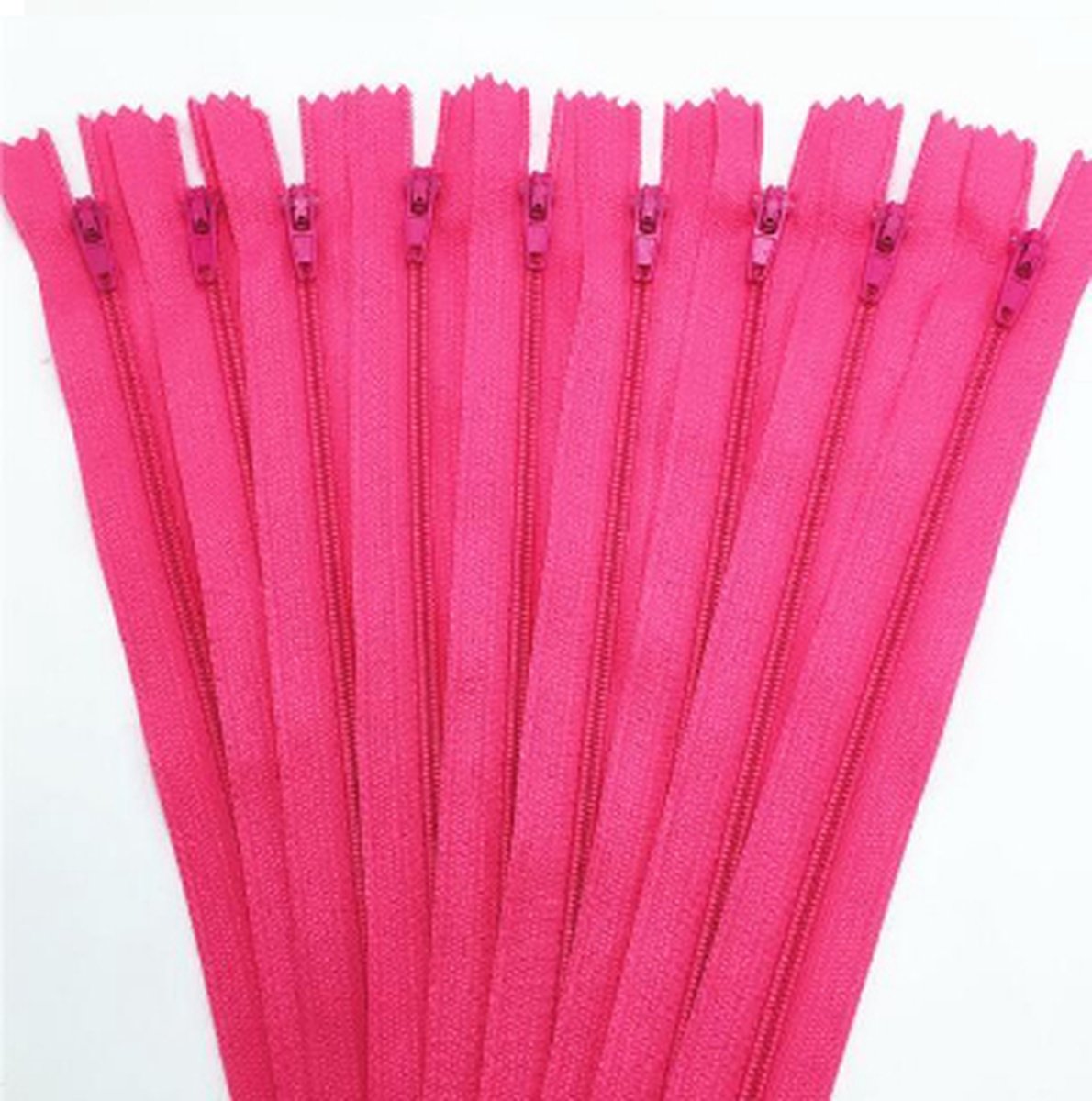Close end rits 25 cm - Fuchsia - 2 stuks