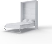 Maxima House - INVENTO 02 Elegance - Verticaal Vouwbed - Logeerbed - Opklapbed - Bedkast - Hoogglans Wit - 200x120 cm