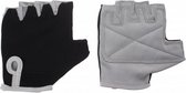 fietshandschoenen Comfort leer/gel grijs/zwart maat XL